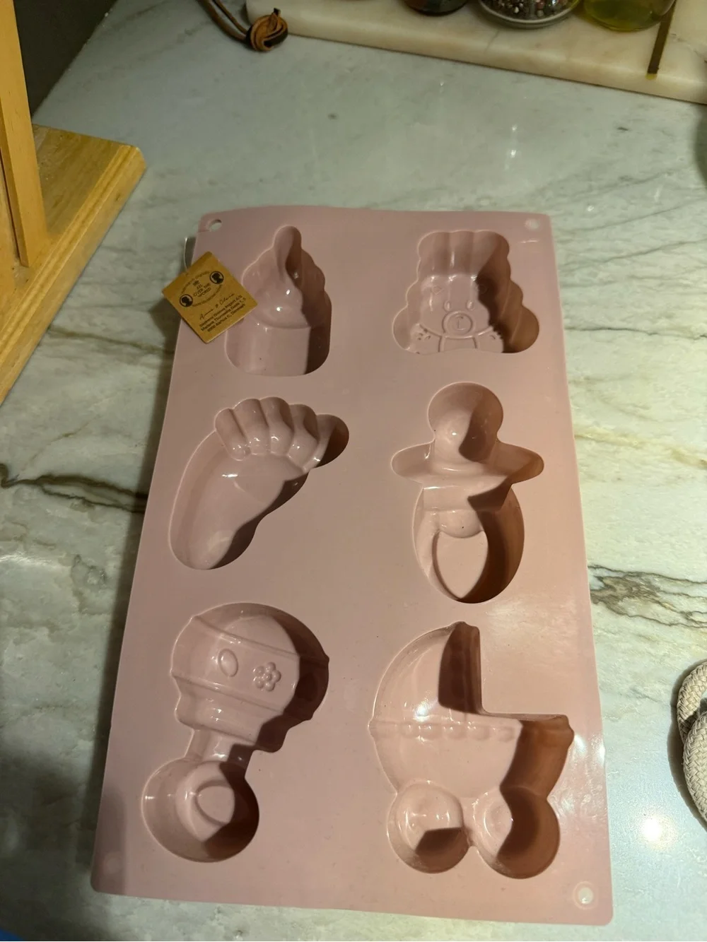 Silicone Baby-Themed Mold Tray - Pink